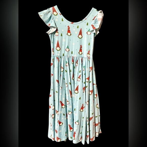 Dot Dot Smile Other - Girls Dot Dot Smile twirl dress with Christmas gnome print
